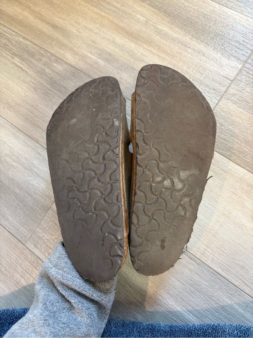 Birkenstock Brown Two-Strap Leather Sandals - Picture 5 of 5